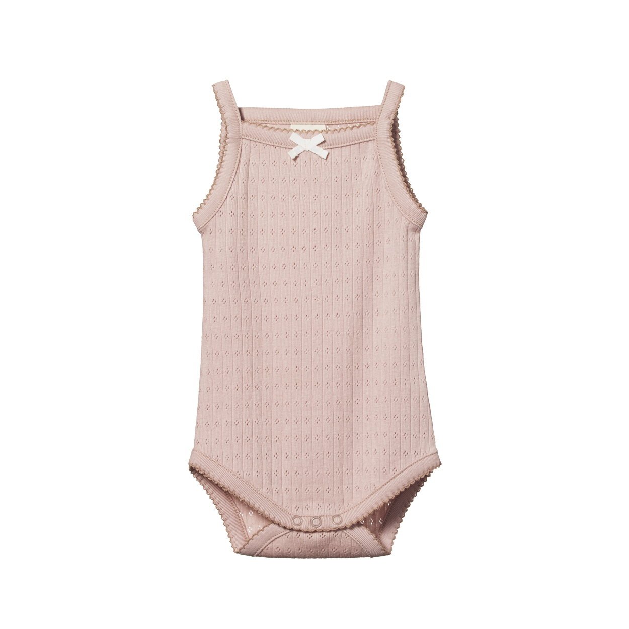 Nature Baby Camisole Bodysuit Pointelle Rose Bud