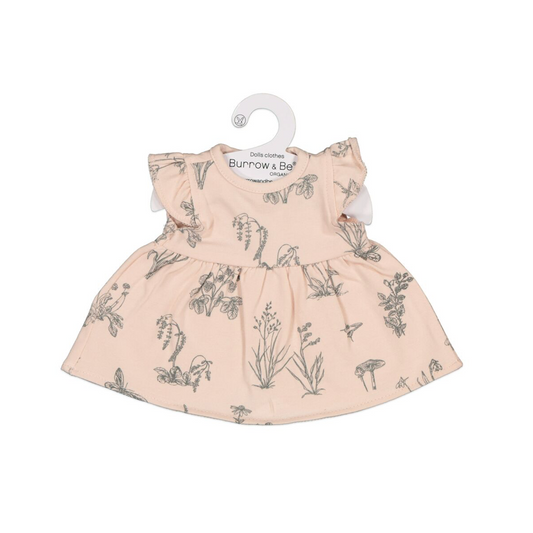 Burrow & Be Doll Clothing Blush Meadow Dress