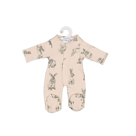 Burrow & Be Doll Clothing Almond Burrowers Sleep Suit