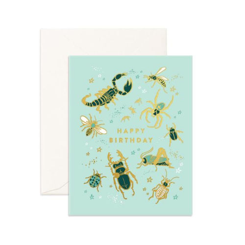 Happy Birthday Bugs Greeting Card