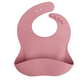 Petite Eats Premium Silicone Bib Dusky Rose Large