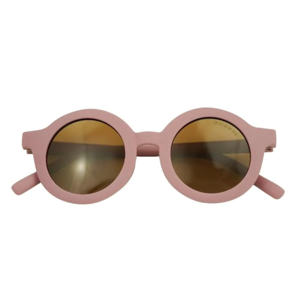 Grech & Co Original Round Sunglasses Mauve Rose