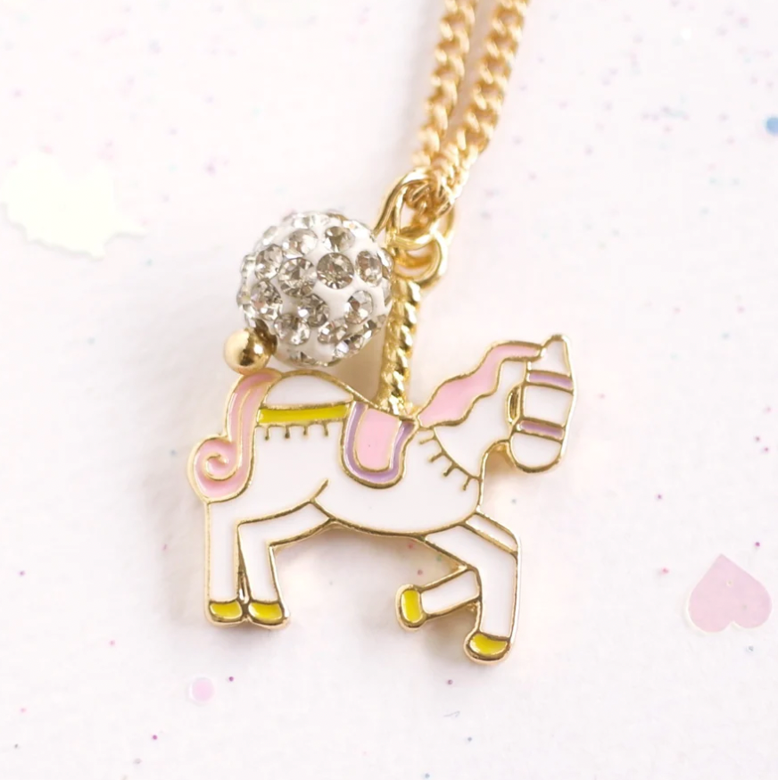 Lauren Hinkley Unicorn Carousel Gold Necklace