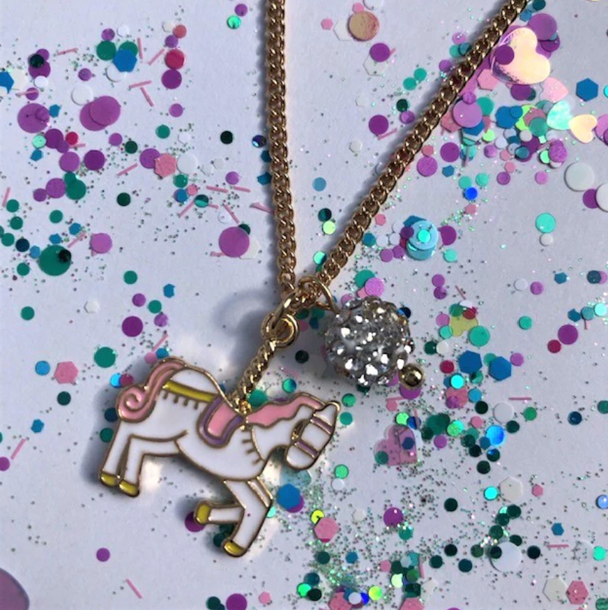 Lauren Hinkley Unicorn Carousel Gold Necklace