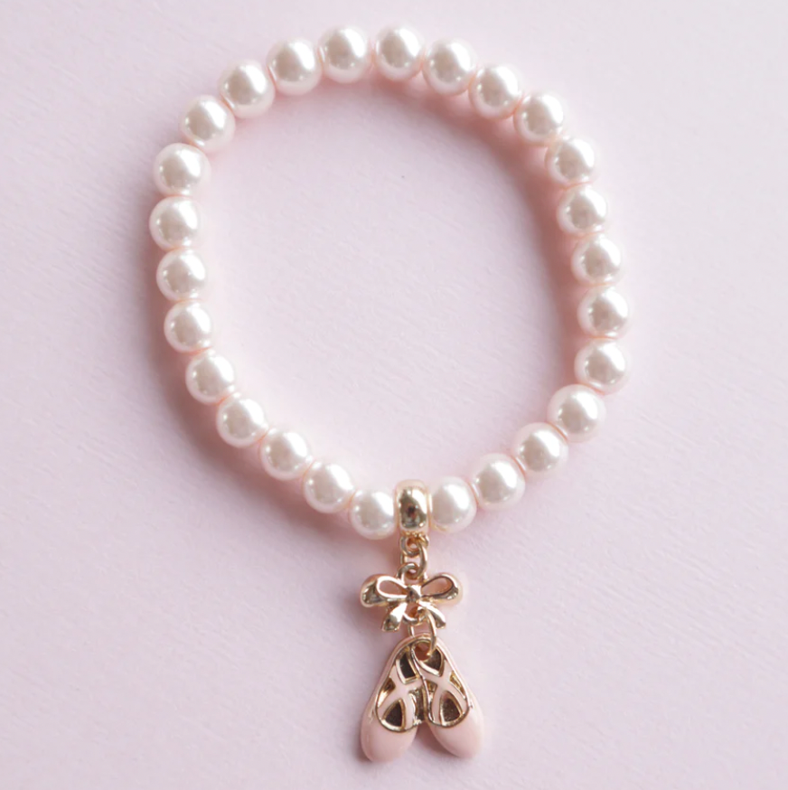 Lauren Hinkley Pink Pearl Ballet Slippers Bracelet