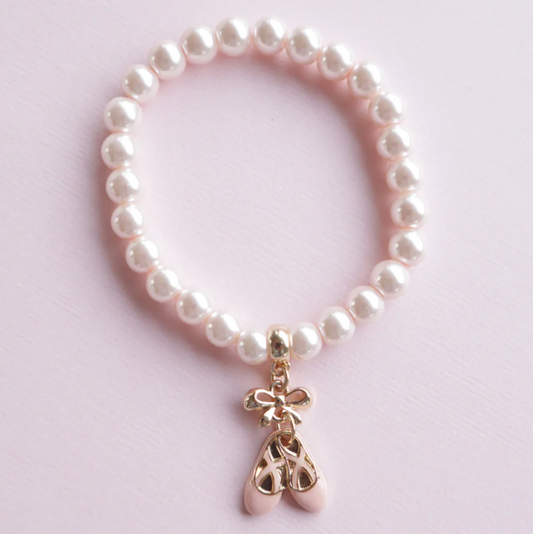 Lauren Hinkley Pink Pearl Ballet Slippers Bracelet