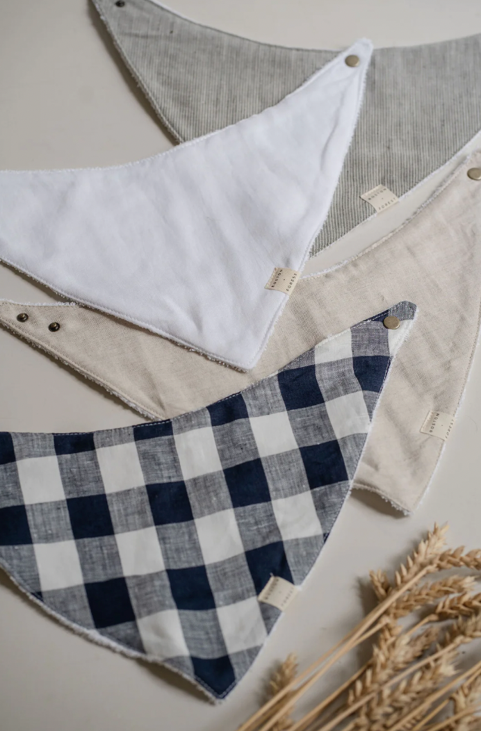 Boston & Forest Dribble Bib Navy Gingham