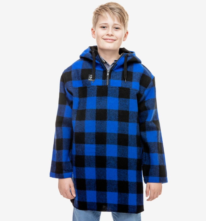 Swanndri Kid's Brixton Bush Shirt Blue/Black Check