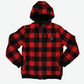 Swanndri Kid's Crooked River Wool Hoodie Red/Black Check