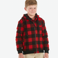 Swanndri Kid's Crooked River Wool Hoodie Red/Black Check