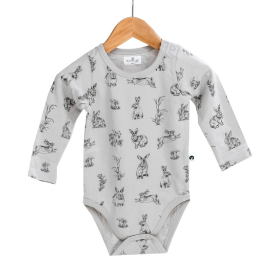 Burrow & Be Long Sleeve Onesie Burrowers Grey