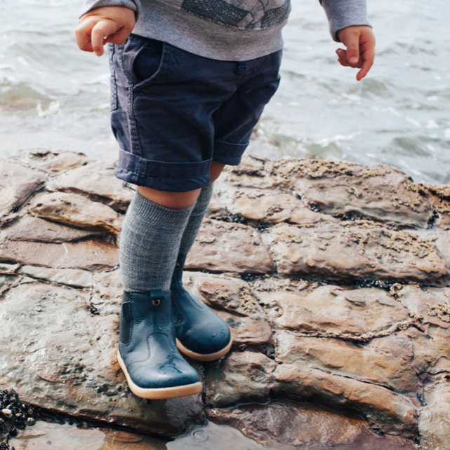 Lamington Merino Rib Knee High Socks Grey