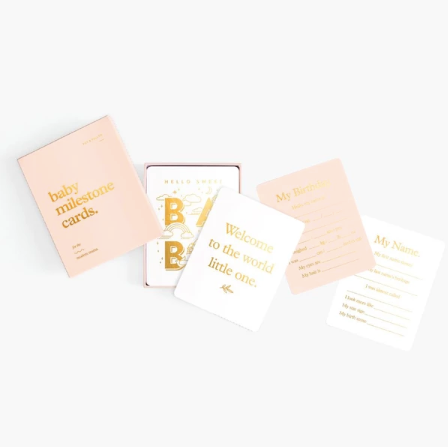 Baby Milestone Card Set Cream