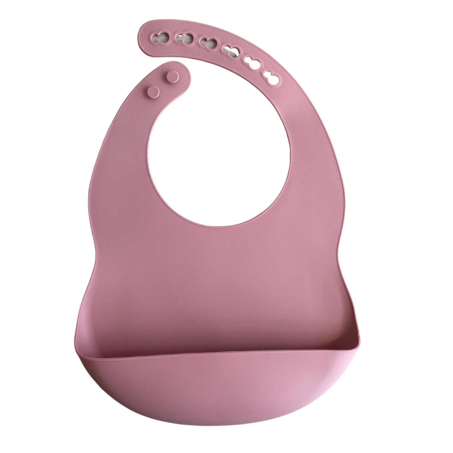 Petite Eats Premium Silicone Bib Dusky Rose Medium