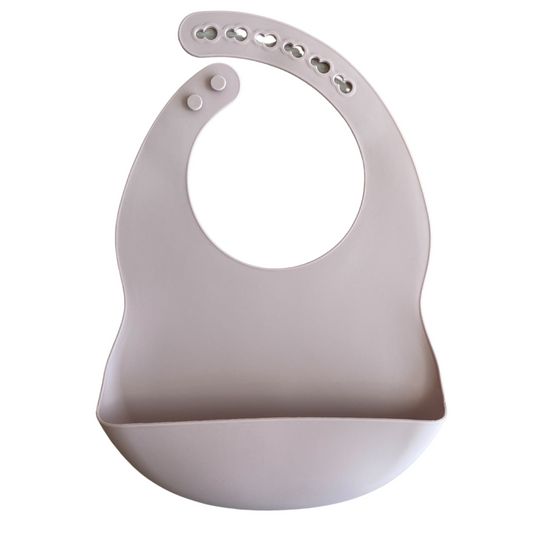 Petite Eats Premium Silicone Bib Dusty Lilac Medium