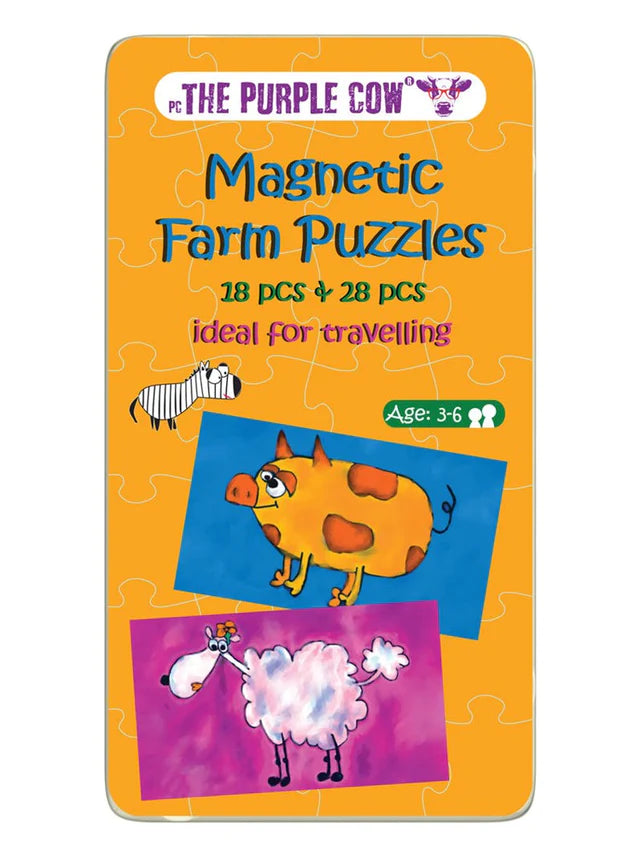 Travel Game Tin Farm Puzzles