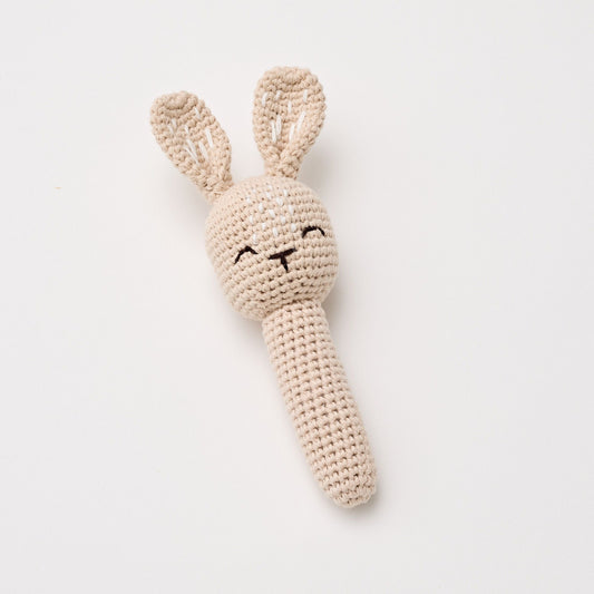 Over the Dandelions Crochet Bunny Rattle Sand