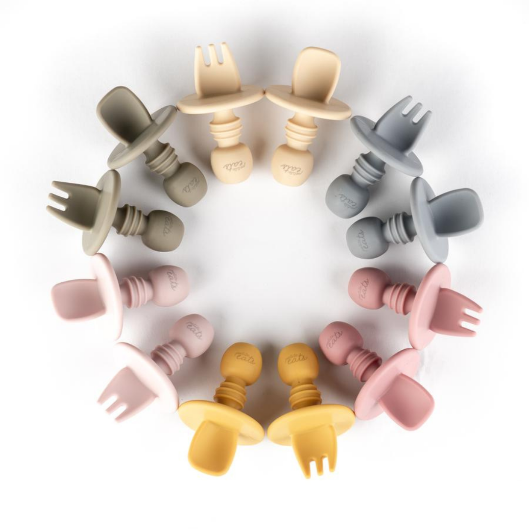 Petite Eats Silicone Cutlery Set Mustard