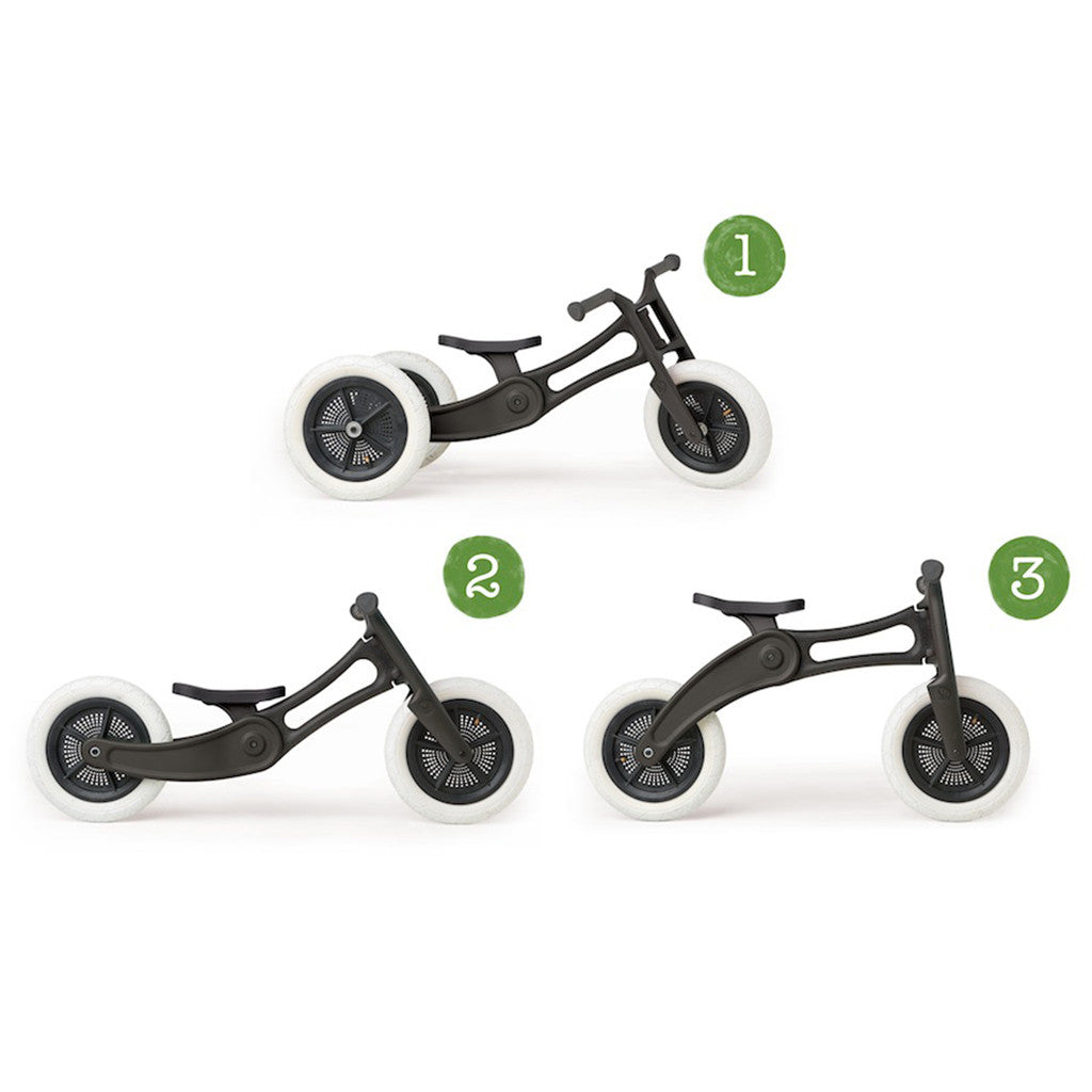 Wishbone Recycled 3-in-1 Balance Bike Black