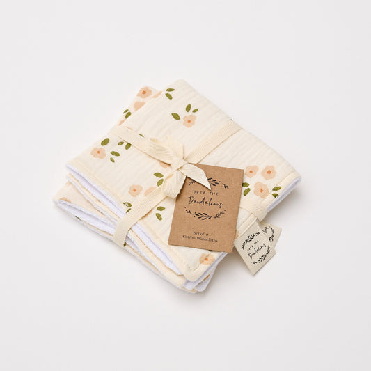 Over the Dandelions Washcloth Set of 2 Daisy