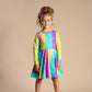 Rock Your Kid Splash Long Sleeve Waisted Dress