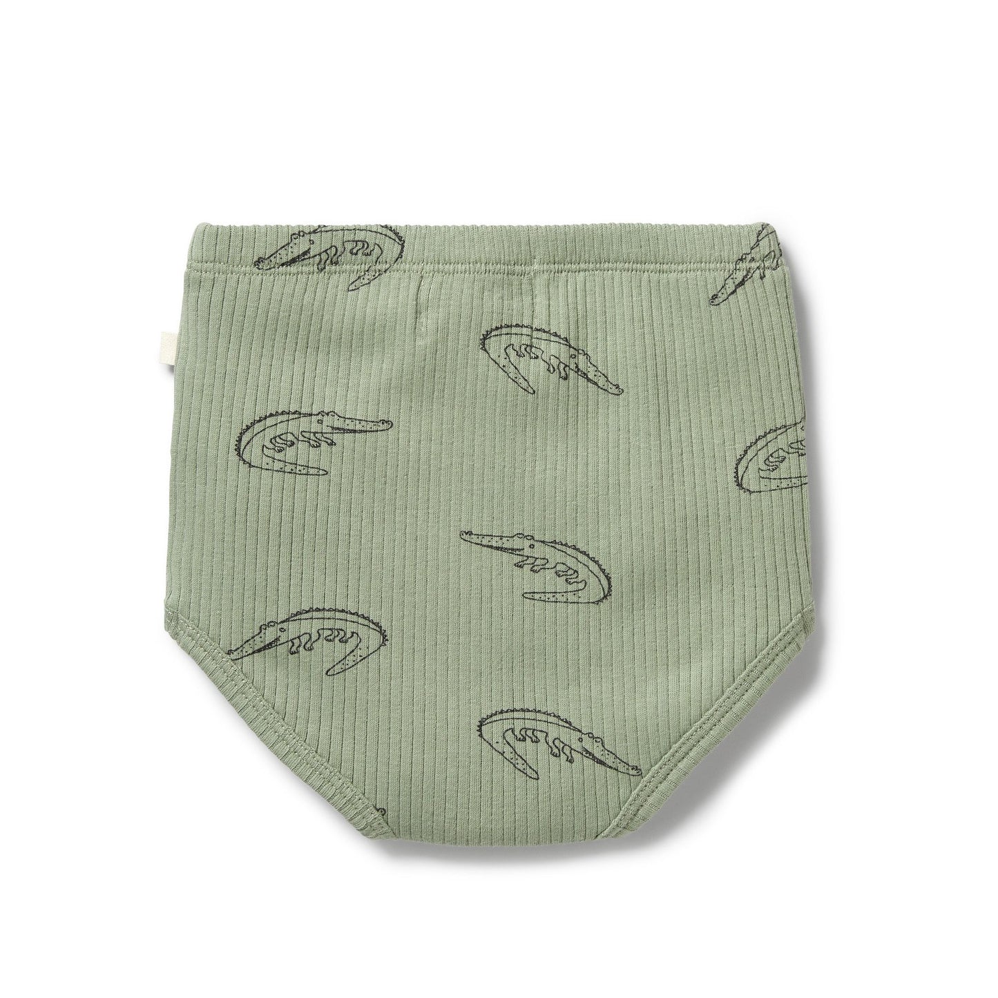 Wilson & Frenchy Organic Rib Nappy Pant Little Croc