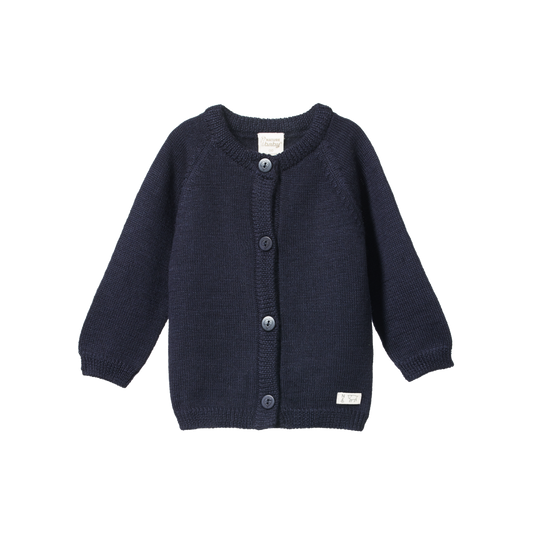 Nature Baby Merino Knit Cardigan Navy