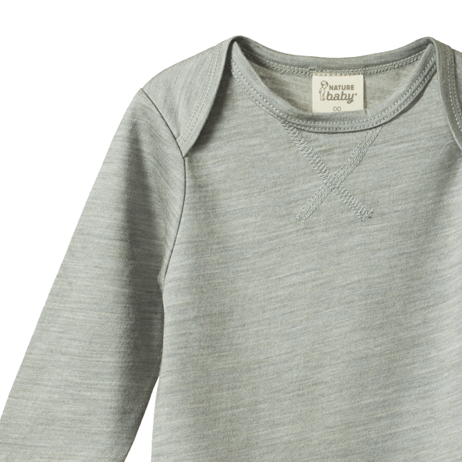 Nature Baby Merino Essential Tee Grey Marl