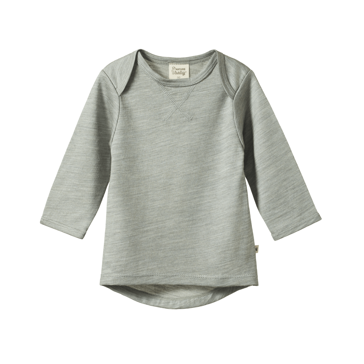 Nature Baby Merino Essential Tee Grey Marl
