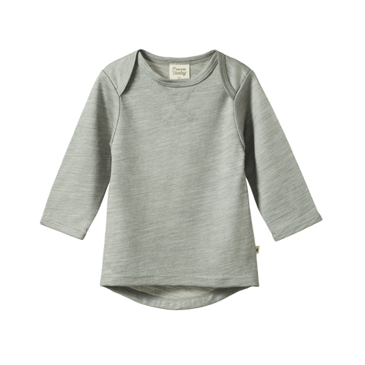 Nature Baby Merino Essential Tee Grey Marl