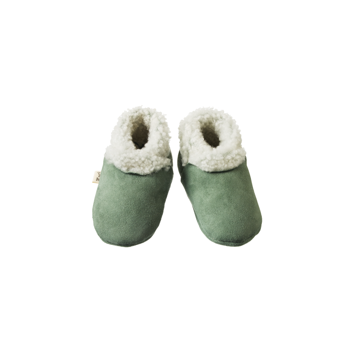 Nature Baby Lambskin Booties Lily Pad