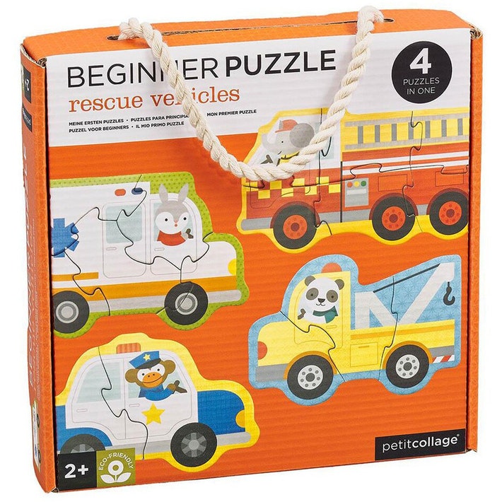 Le Petit Collage Rescue Vehicles Beginner Puzzle